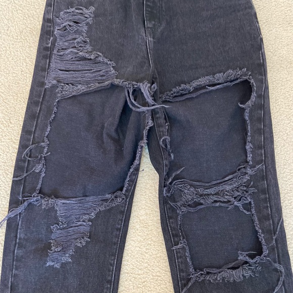 Carmar Denim Black Straight Leg Ripped Jeans - Picture 3 of 5
